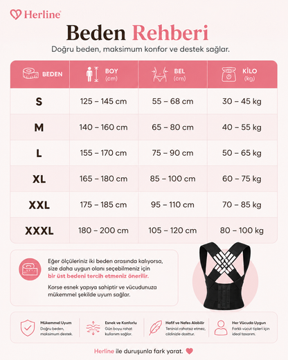 HERLINE POSTURE™ Duruş Destekleyici Korse