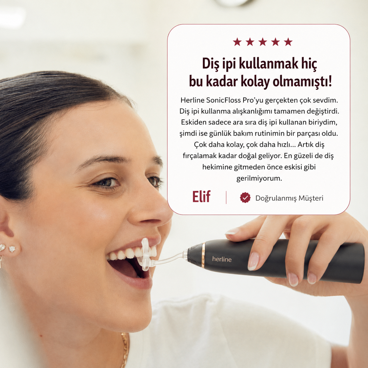 Herline SonicFloss Pro Sonik Diş Arası Temizlik Cihazı