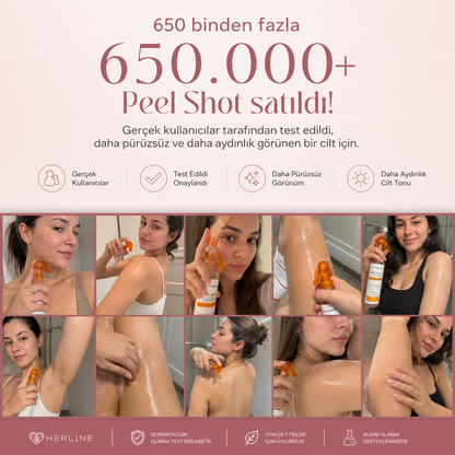 Herline BodyClear™ Kojik Asit + Zerdeçal Vücut Peeling Spreyi